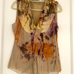 Elie Tahari sleeveless blouse, size M